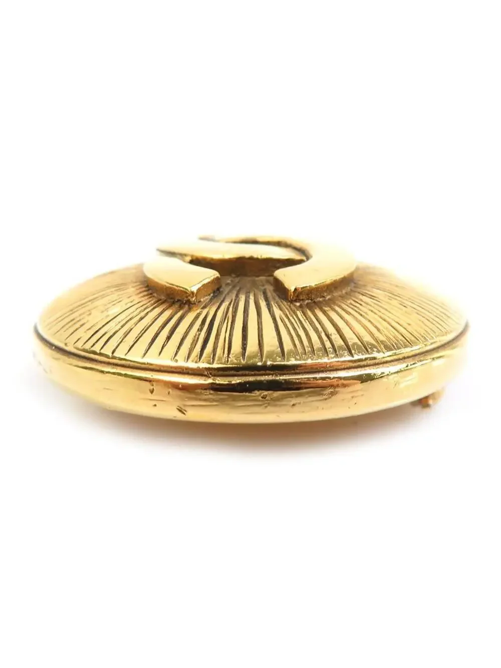 Auth Chanel Cc Logo Brooch Gold Metal - #294132C26B